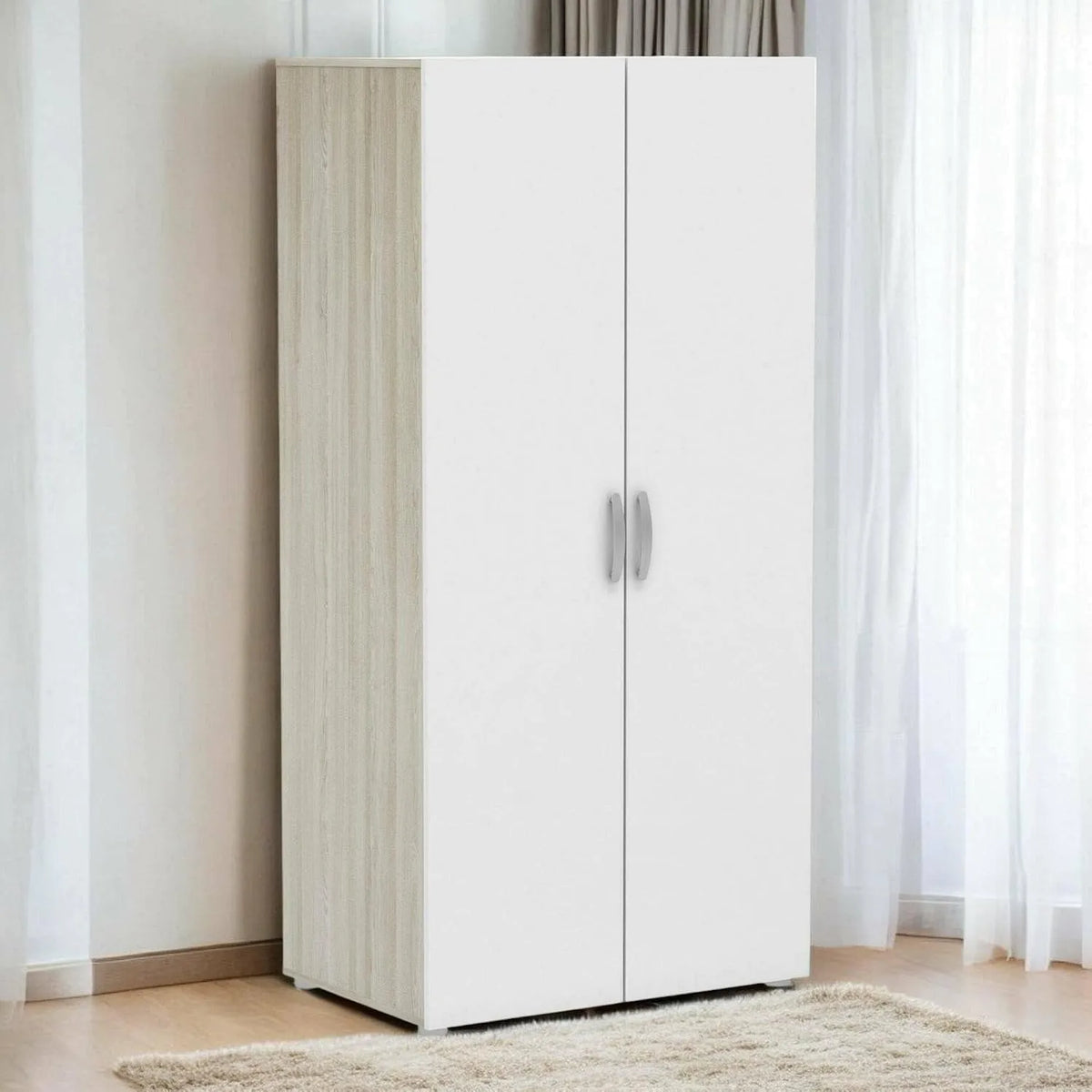 Armadio: con armadio, 2 Ante, 79 × 52, bianco