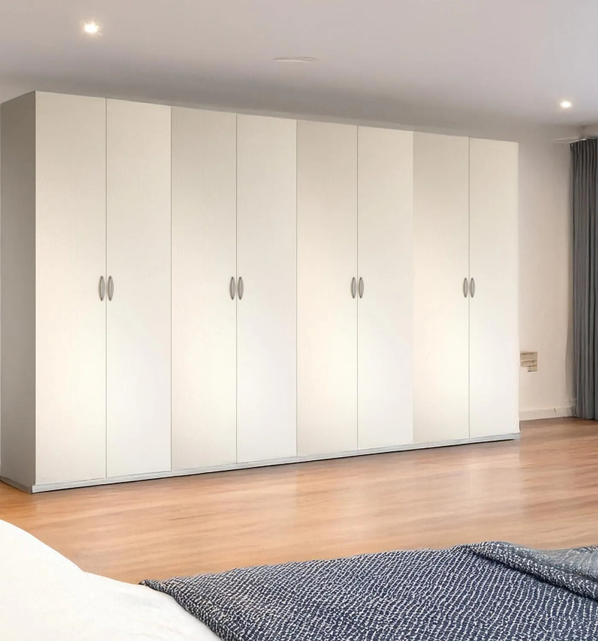 Armadio – 8 Ante, 320 × 52 × 207 cm, bianco