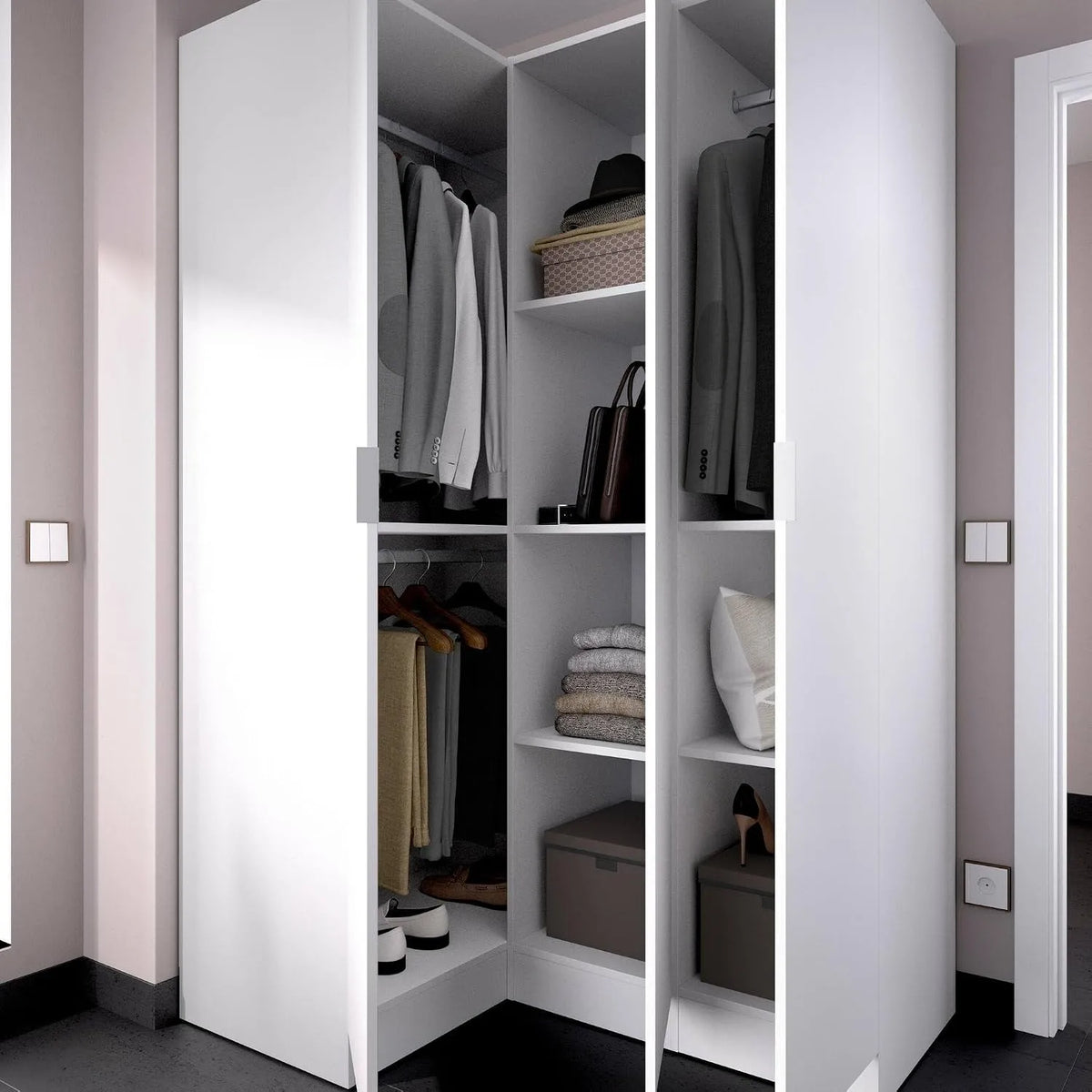 Armadio – con armadio, 3 ante, bianco