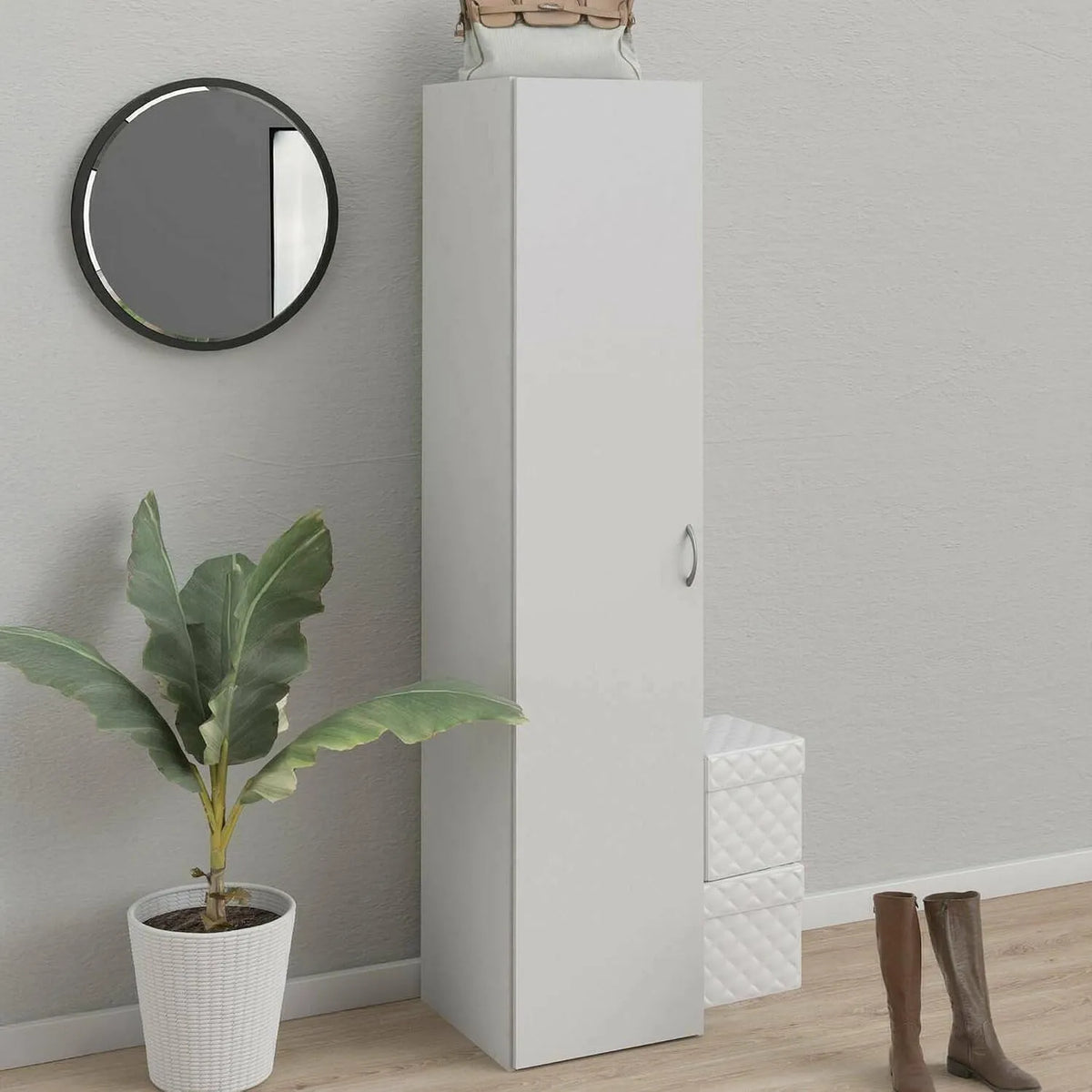 Armadio — con ripiani, 39 × 41, bianco