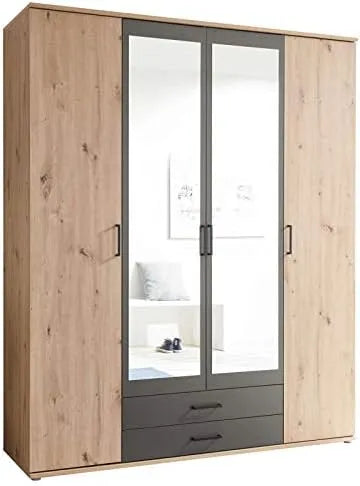Armadio: LAP, con cassetti, 2 ante, 2 cassetti, 159, 3 × 196, 3 × 53, 5 cm, AVANTI TRENDSTORE LAP 159