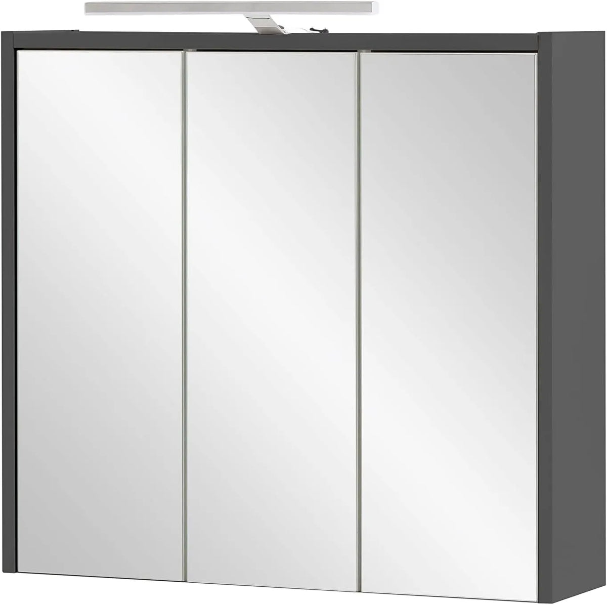 Schildmeyer Armadietto a specchio Carlos: in legno, 65 cm, antracite, in metallo