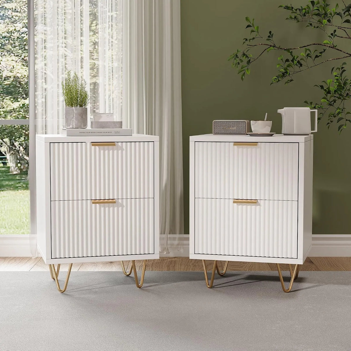 Tavolino da salotto e tavolo basso — con contenitore, con cassetti, 2 Cassetti, bianco