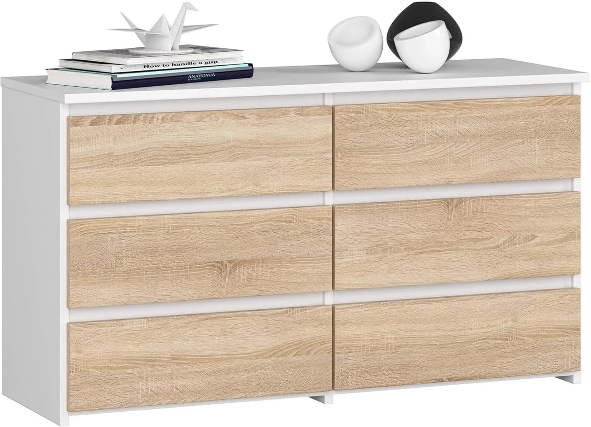Armadio: CL-100, con cassetti, 2 × 3, 35 × 100 × 57 cm, bianco, AKORD CL-100