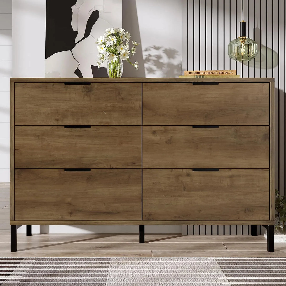 Cassettiera e mobile con cassetti con 6 cassetti — con cassetti, 120 × 40 × 76 cm