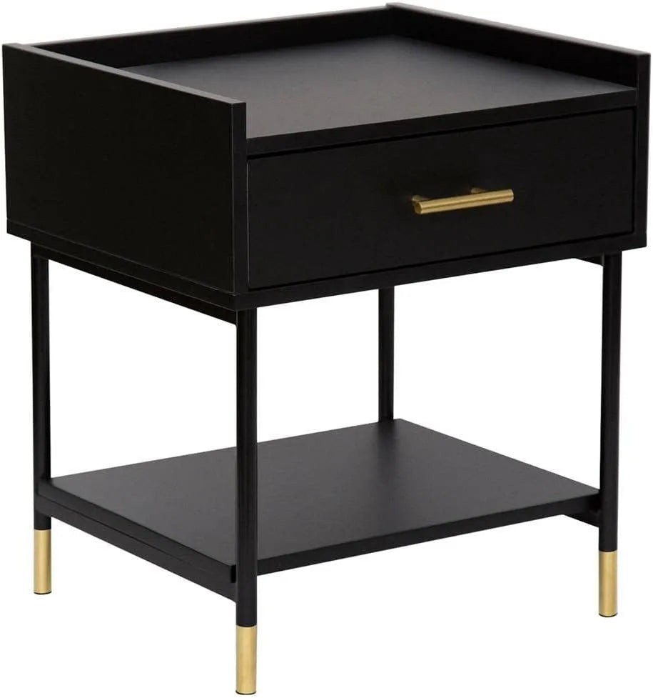 Comodino Tedy Nero h53cm