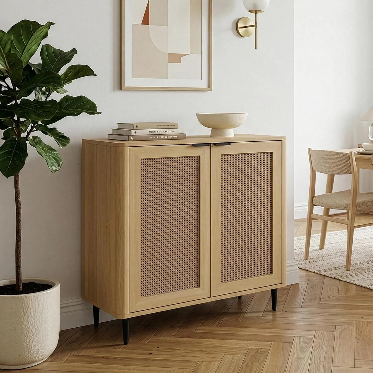 Armadio – in polyrattan, 83 × 80 × 40 cm