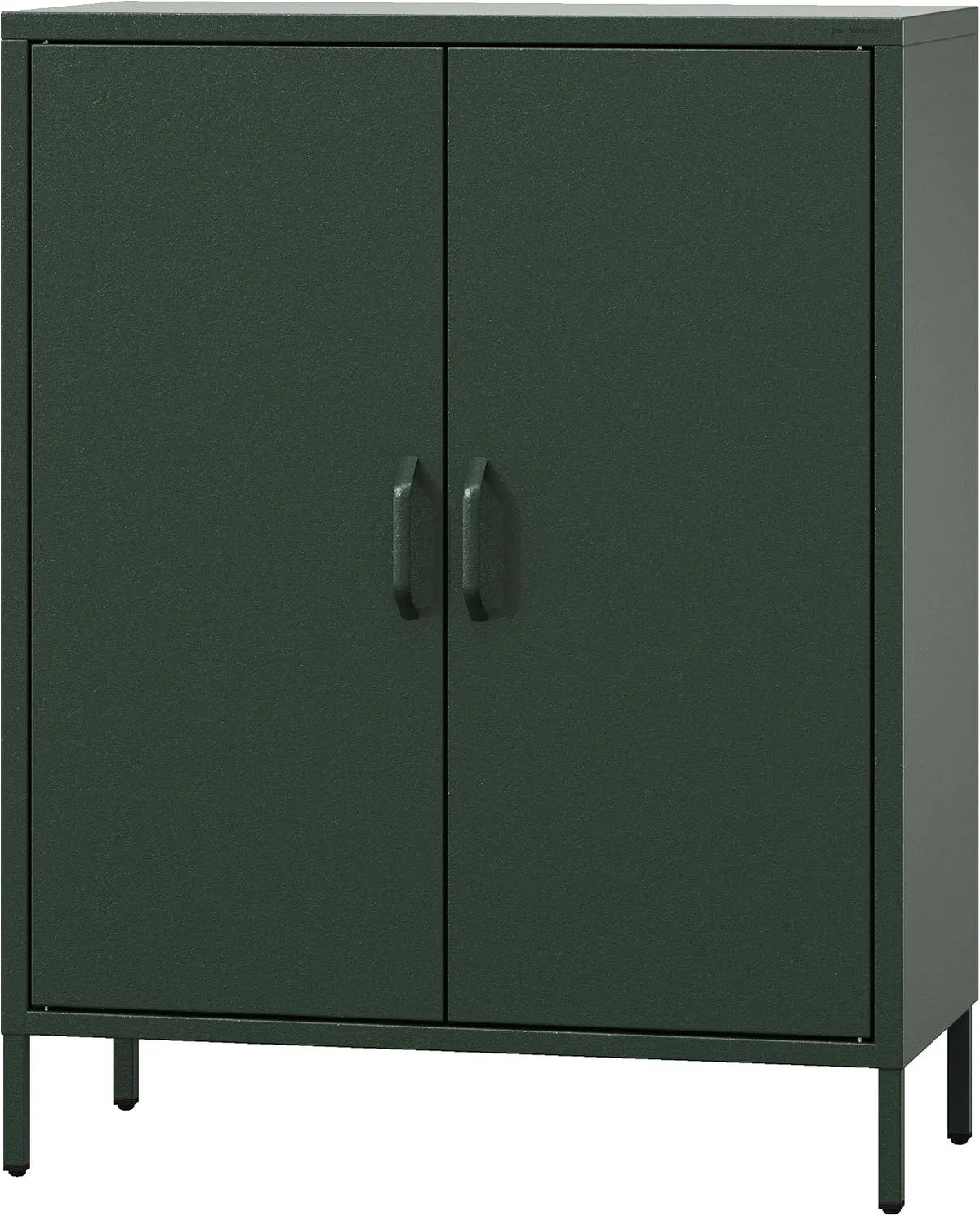 Jan Nowak Credenza e mobile contenitore Soggiorno in Metallo — VITO, con ripiani, funzionamento silenzioso, 2 Ante, 2 Ripiani, 80 × 101, 5 × 40 cm