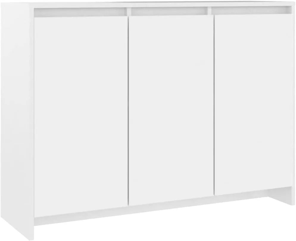 Credenza e mobile contenitore Bianca 102x33x75 cm in Truciolato — 102 × 33 × 75 cm, bianco