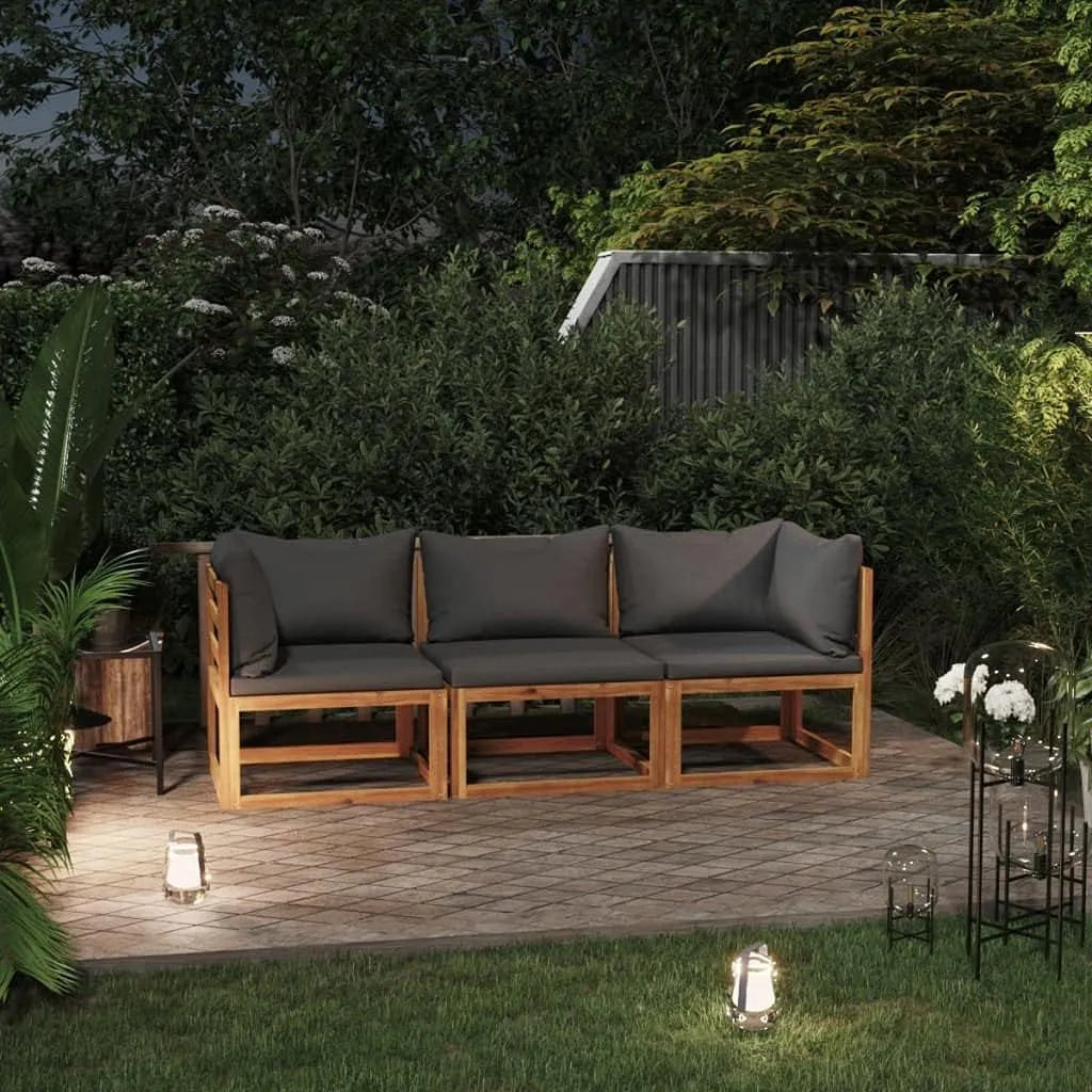 Divano da giardino e sofa lounge da esterno – in legno, 3 posti