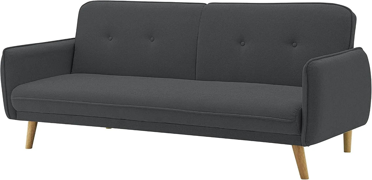 Divano letto e divano trasformabile — TRENDSTORE, con funzione letto, con schienale, regolabile, 188 × 80 × 85cm, antracite