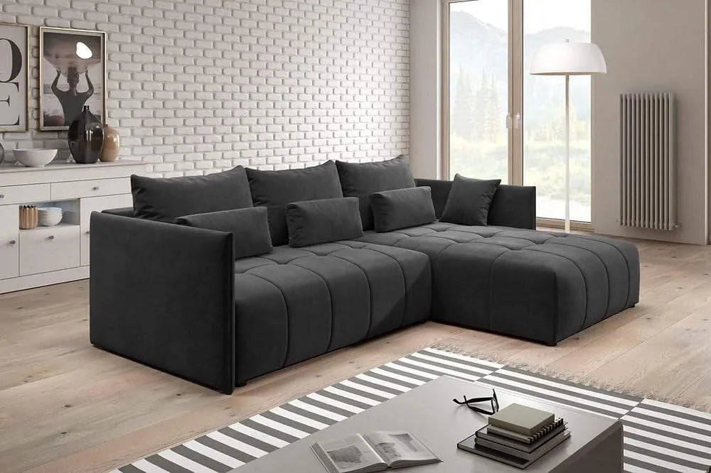 Divano letto e divano trasformabile: con contenitore, antracite