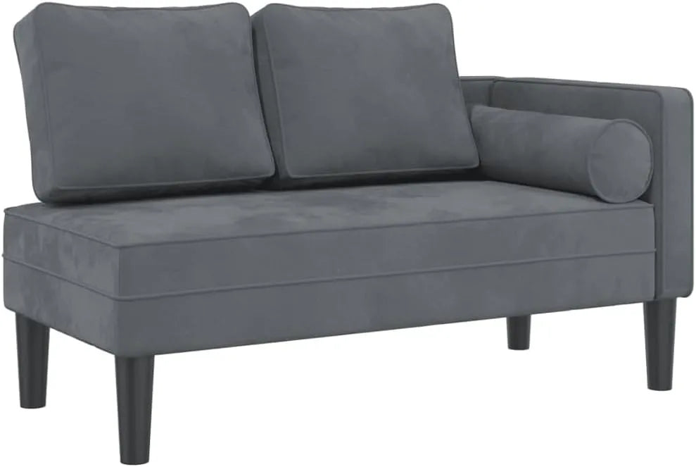 Divano letto e divano trasformabile — con cuscini, grigio, rivestimento in velluto
