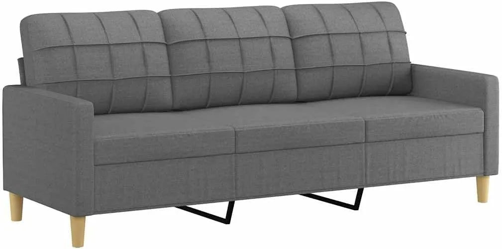 Divano: rivestimento in tessuto, 3 Posti, 180 cm, grigio