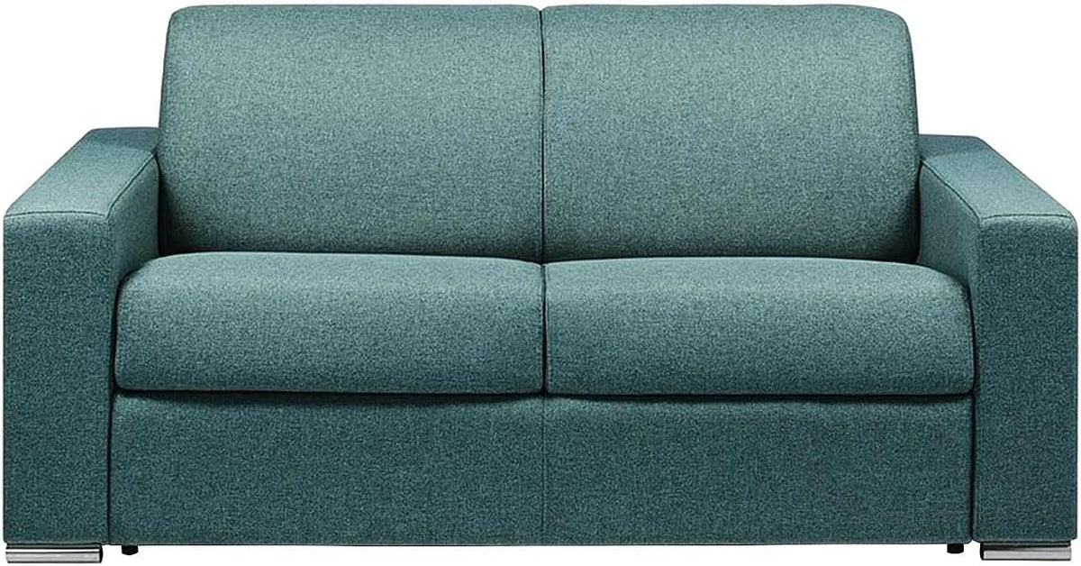 Divano letto e divano trasformabile – CALITO, rivestimento in tessuto, 2 posti, 120 cm, 14 cm, blu