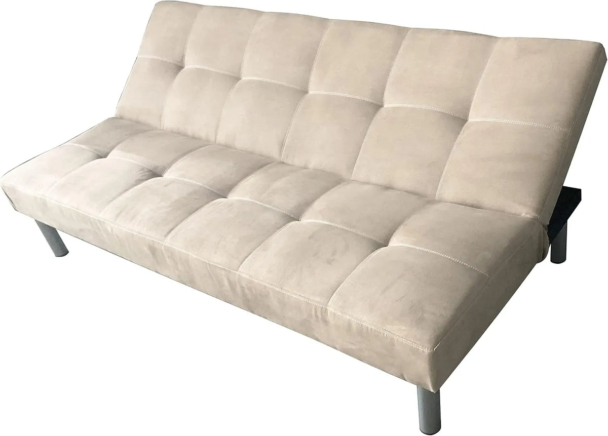 Divano letto e divano trasformabile — in acciaio, 3 Posti, 178 × 79 × 84cm, beige, rivestimento in tessuto