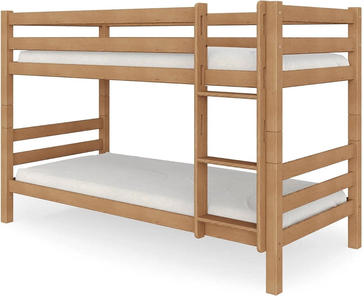 Letto a castello e letto salvaspazio – in legno, con scivolo