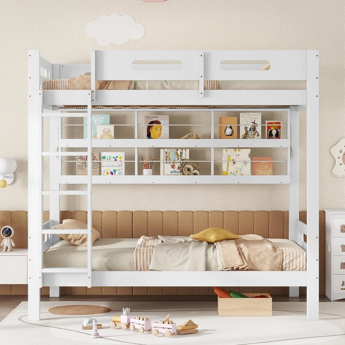 Letto a castello e letto salvaspazio: in legno, 90 × 200 cm