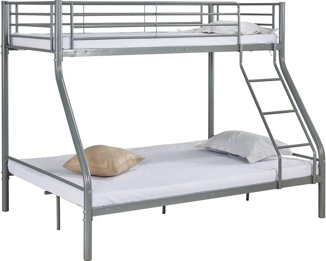 Letto a castello e letto salvaspazio: 140 × 190 cm, grigio, in metallo