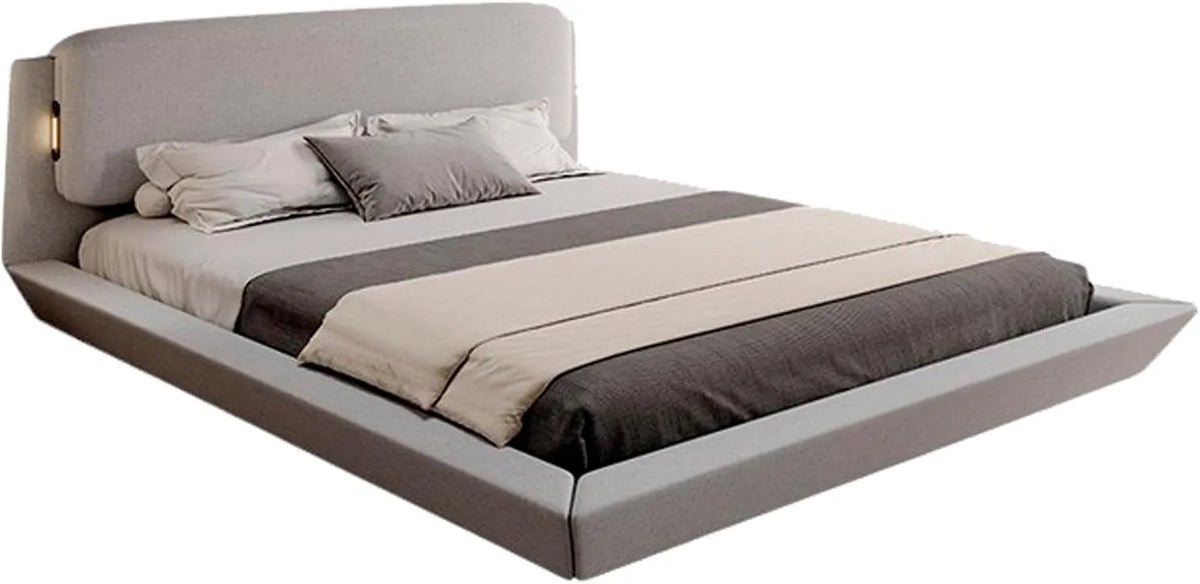 MB Muebles Bonitos: in legno, con porta USB, display LED, 2 Porte, 180 × 200cm, grigio
