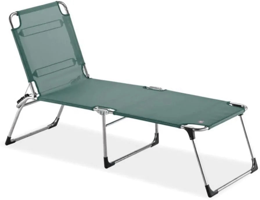 Lettino prendisole — XL40, in alluminio, verde