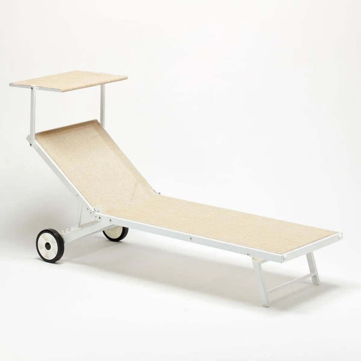 Piscina fuori terra — in alluminio, con ruote, beige