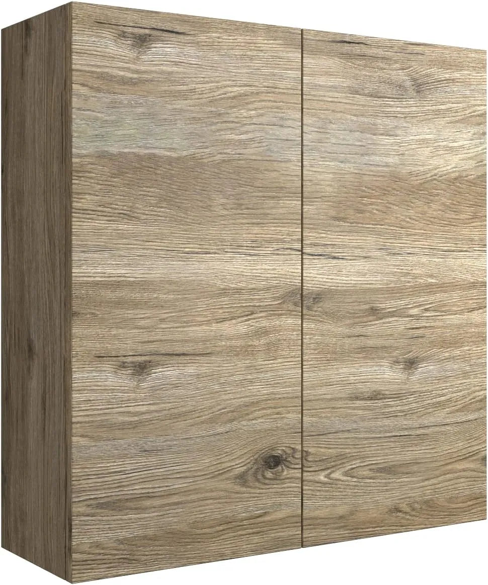Pensile Doppio in Legno 2 ante e sistema di apertura — QUERCIA, 71 Cm
