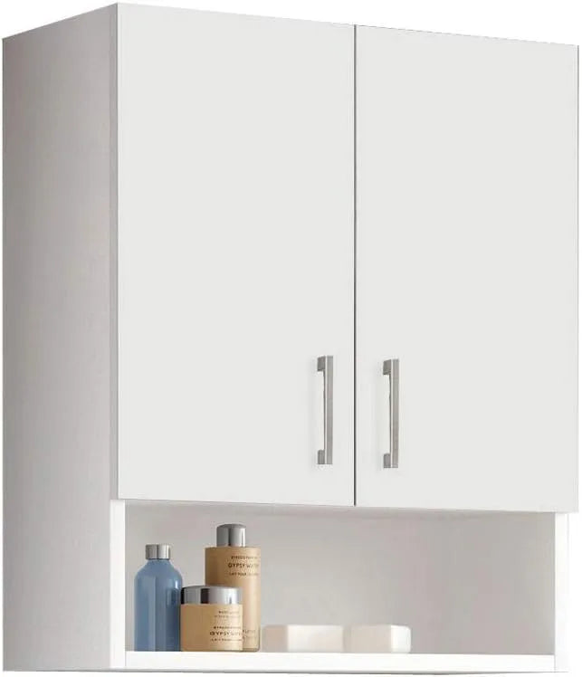 MaMa Store ATENALAV Pensile Doppio Bianco Opaco con Vano a – 60 cm, 22 cm