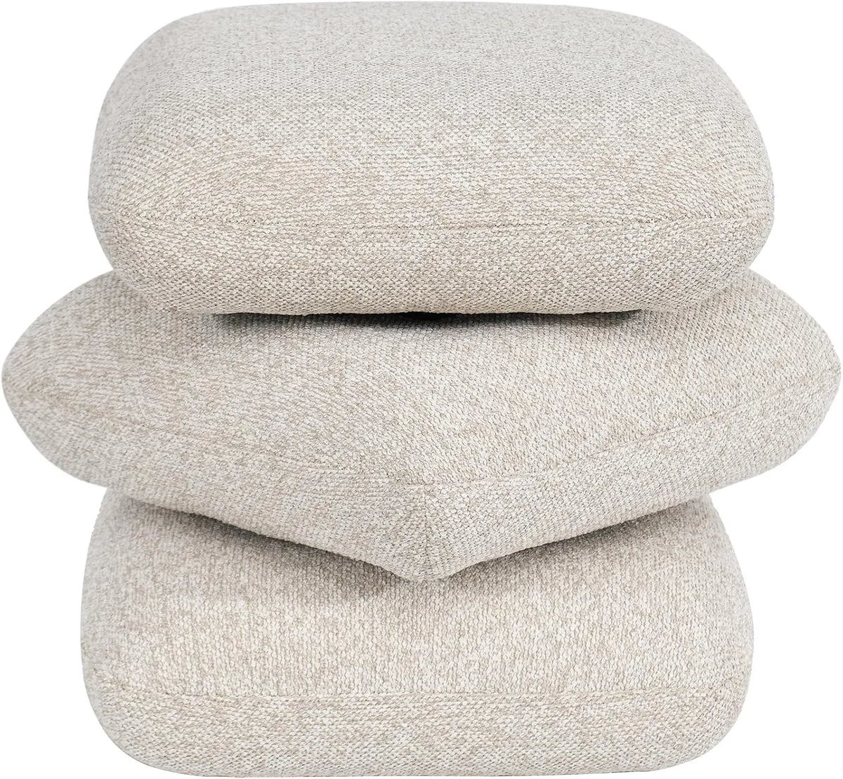 Duhome Pouf in tessuto bouclé ottomano girevole a 360° – rivestimento in tessuto, rivestimento bouclé