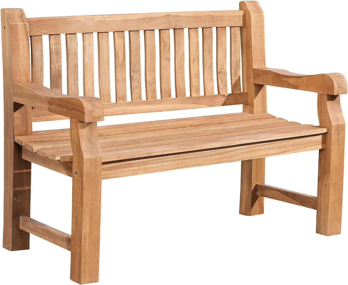 Panca e seduta da interno – in legno, con schienale, resistente alle intemperie, 120 cm