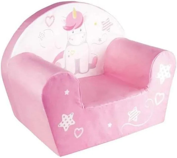 HOUSE 713069 Unicorno Poltrona e sedia imbottita Club Bambino Origine Francia Garanzia: rivestimento in tessuto, rosa