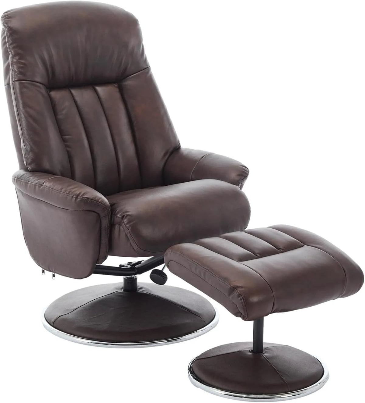 Sedia – reclinabile, in pelle, marrone