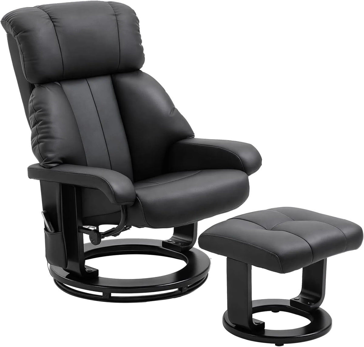 HOMCOM Poltrona relax e poltrona reclinabile – reclinabile, con telecomando, 76 × 80 × 102 cm, nero, con funzione massaggio