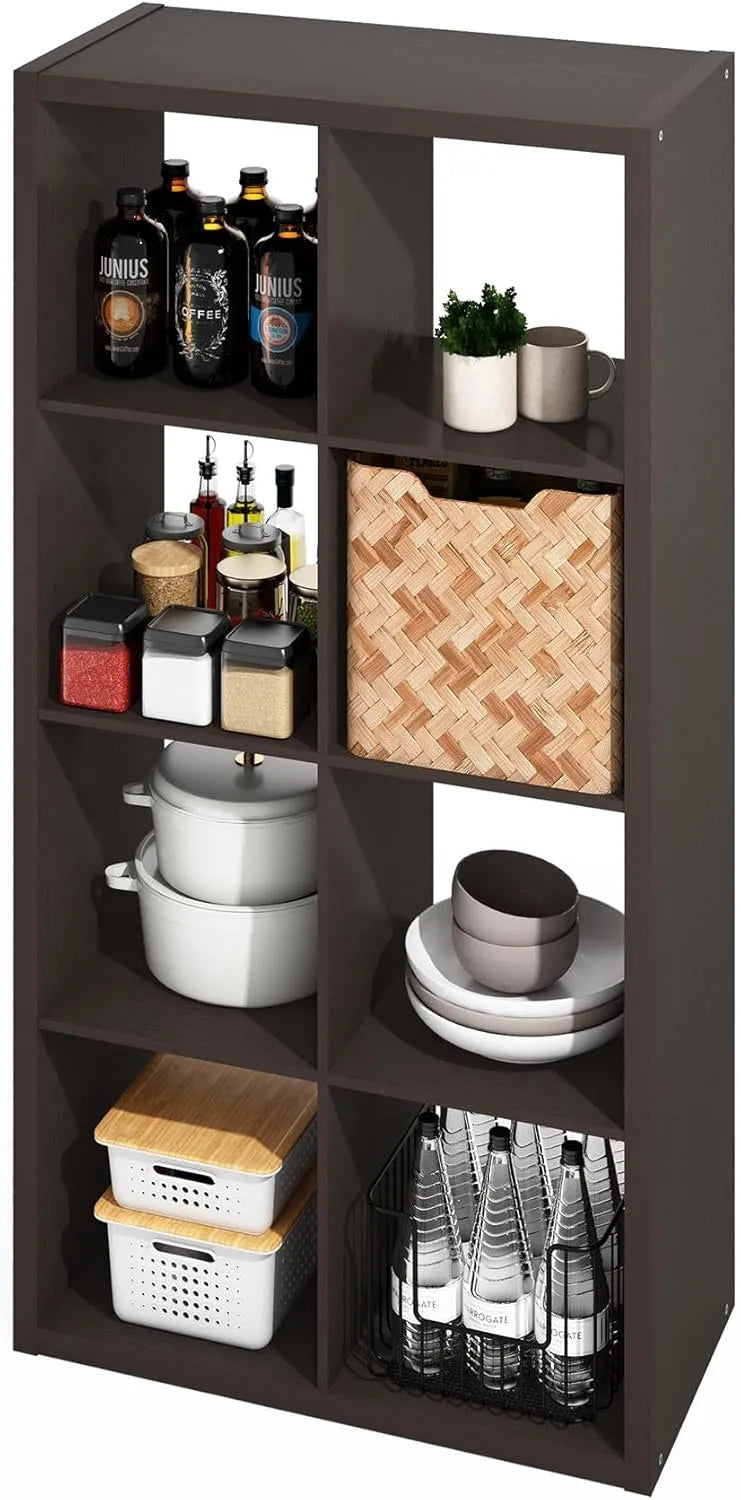 Furinno HERMITE isola da cucina — con contenitore, nero