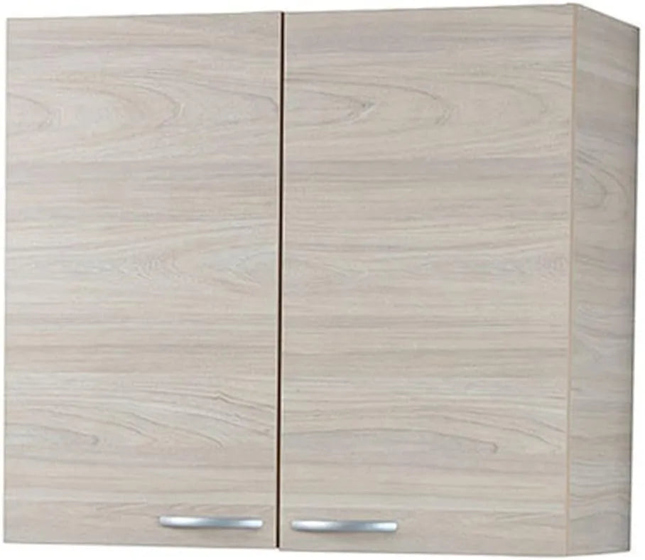Trentiner Pensile Scolapiatti 80 cm Olmo con 2 Ante e — con ripiani, 2 Ripiani
