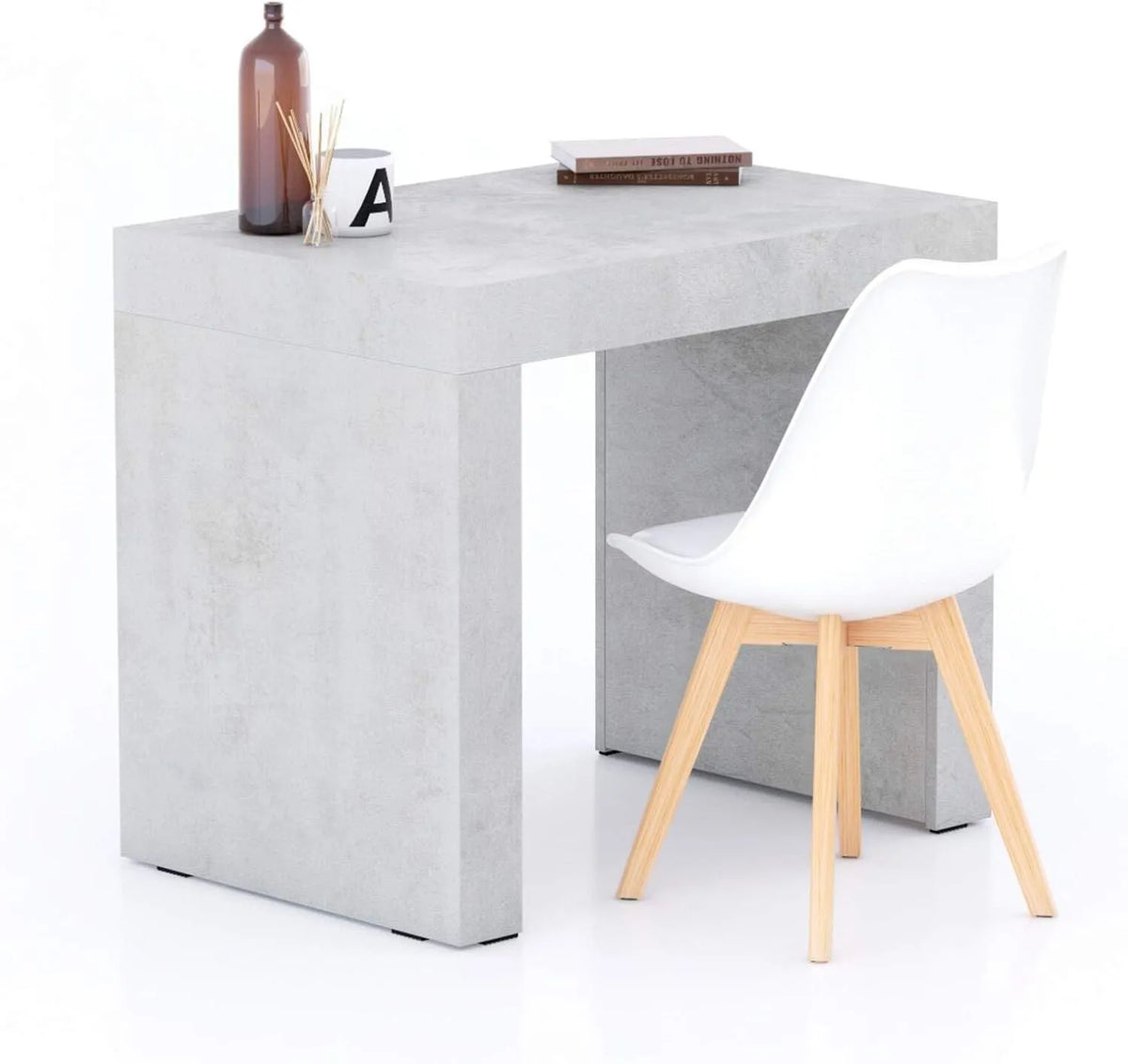Mobili Fiver Scrivania e tavolo per computer: Evolution, con scrivania, 90 × 60, grigio