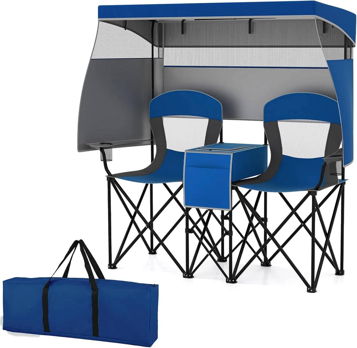 Computer portatile: pieghevole, regolabile, design portatile, blu