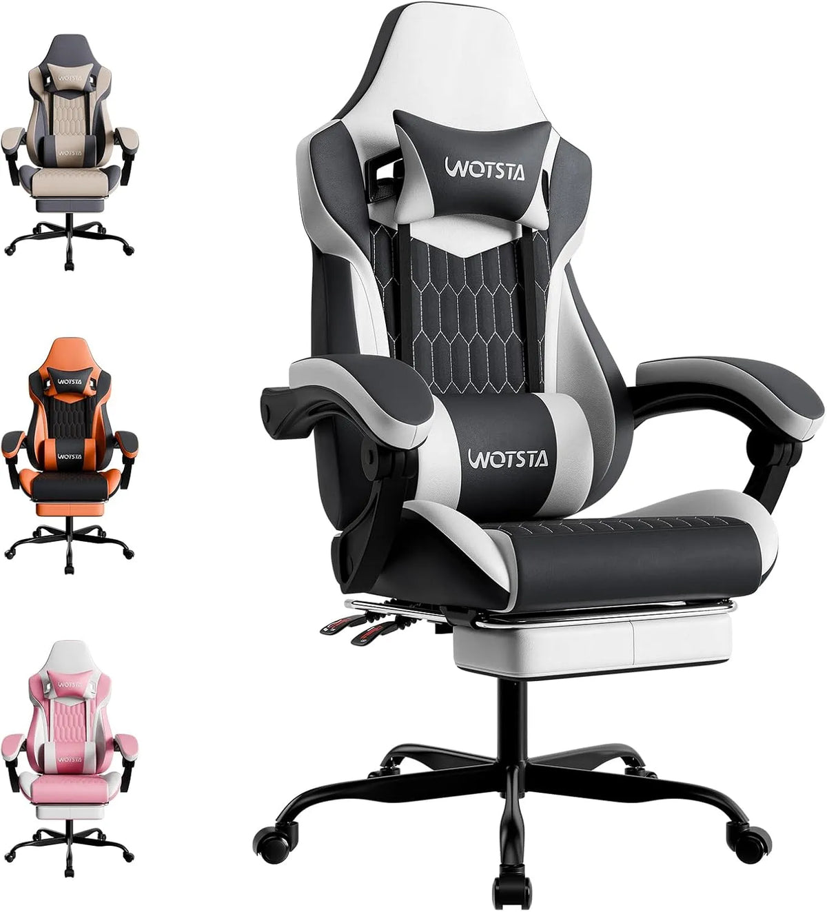 Sedia: per gaming, regolabile, nero, altezza regolabile
