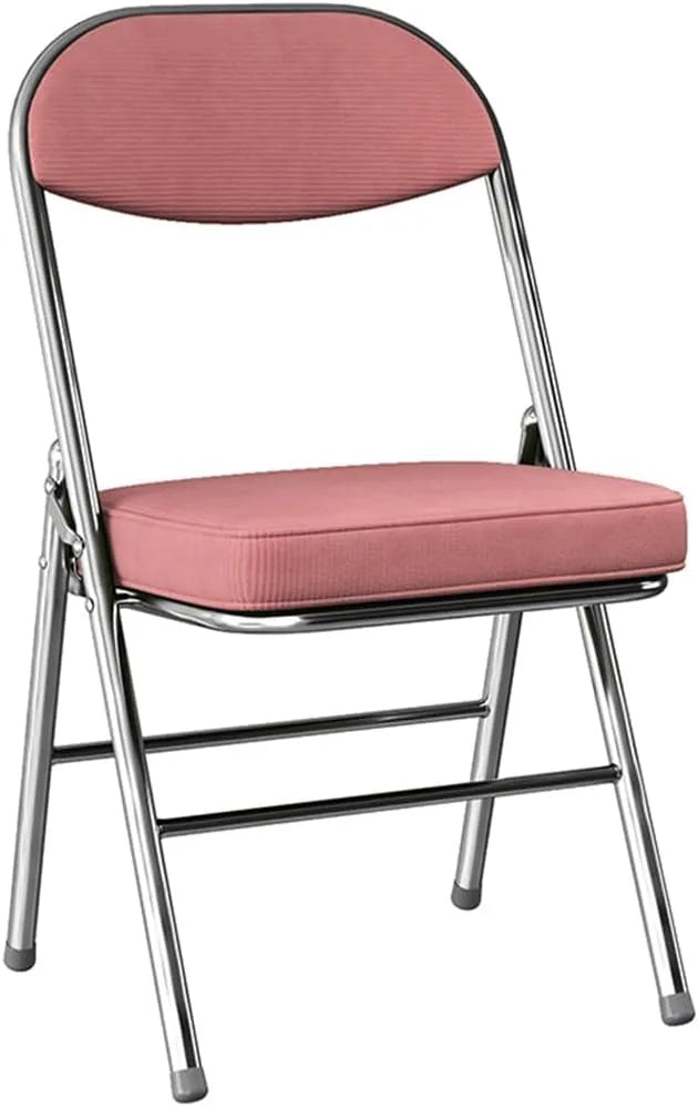 Set di 4 sedie pieghevoli impilabili – rosa, in metallo