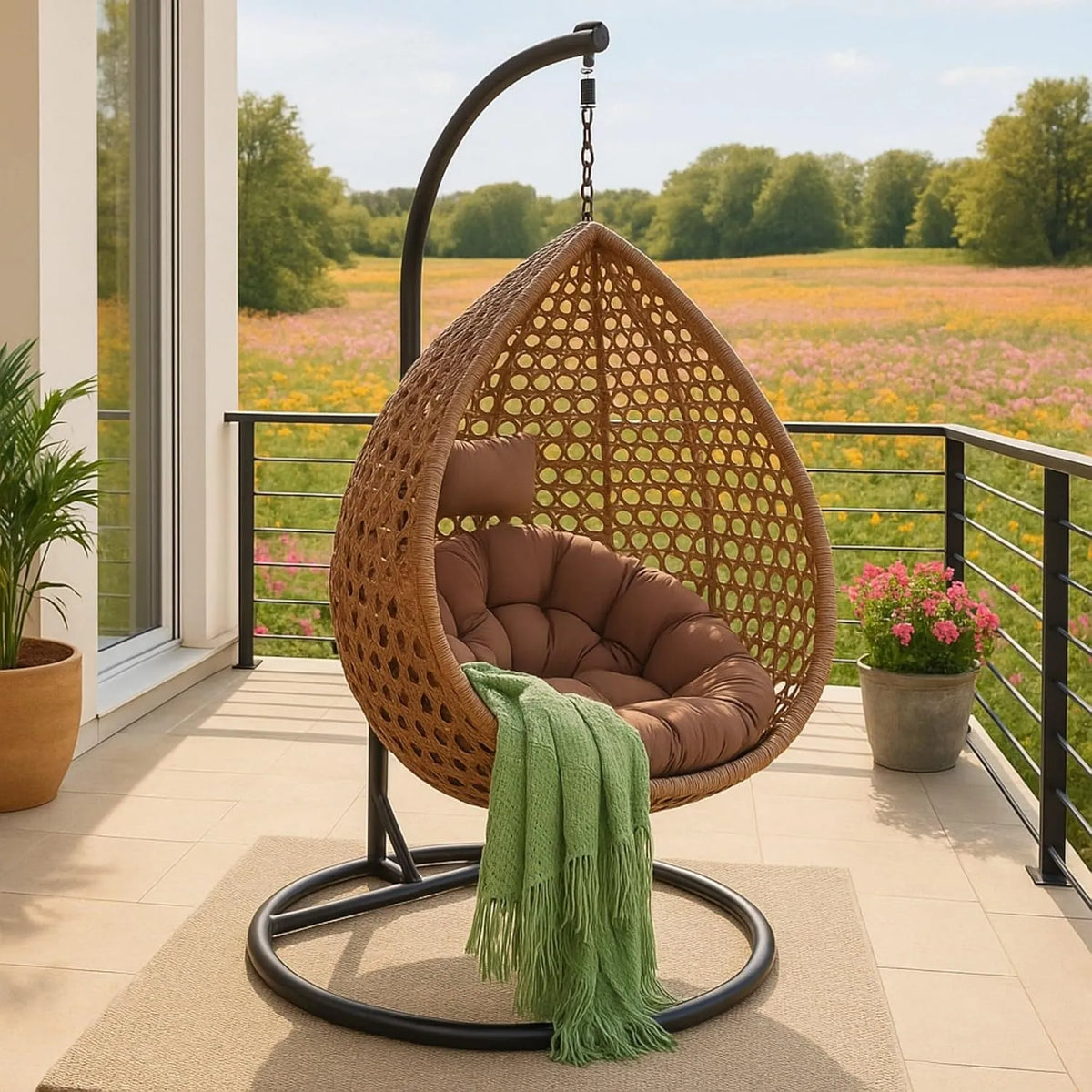 Sedia a dondolo: in polyrattan