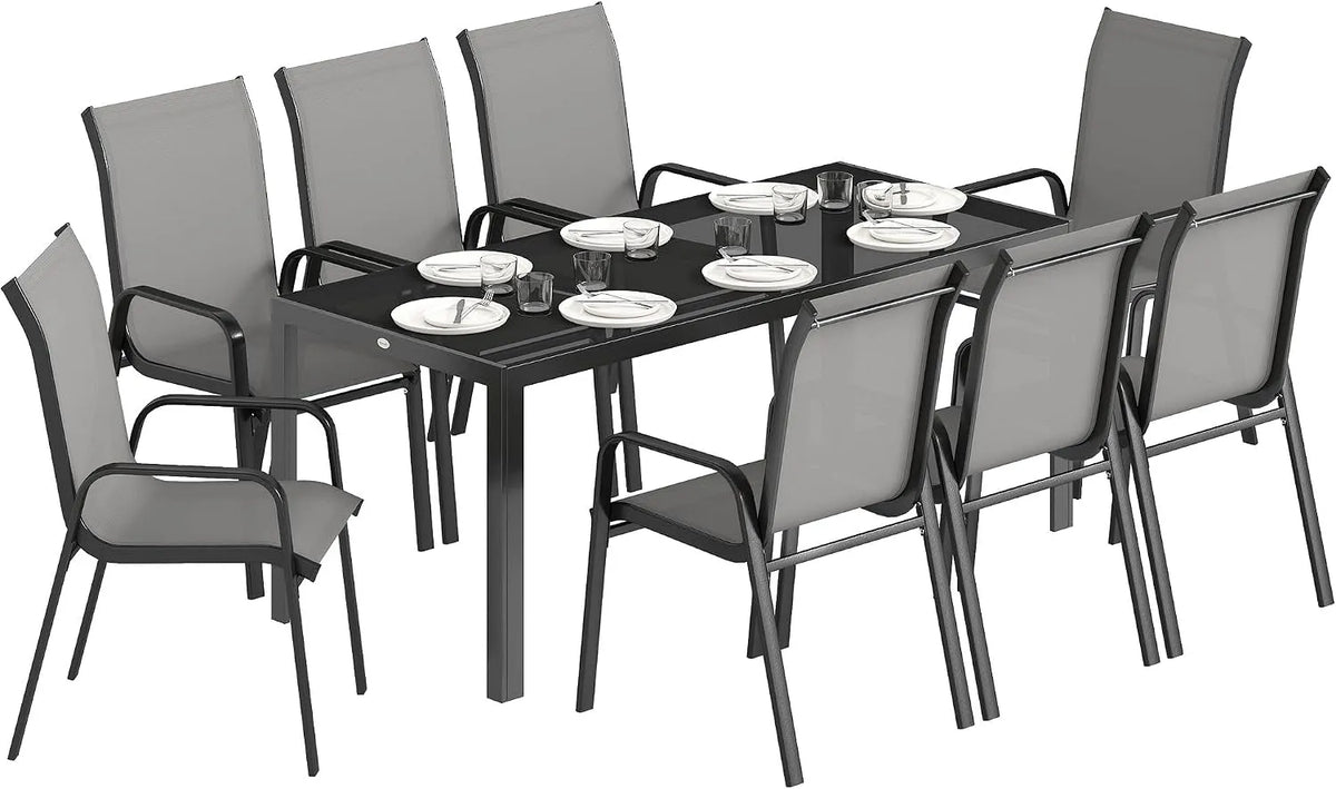 Outsunny Sedie da giardino: grigio