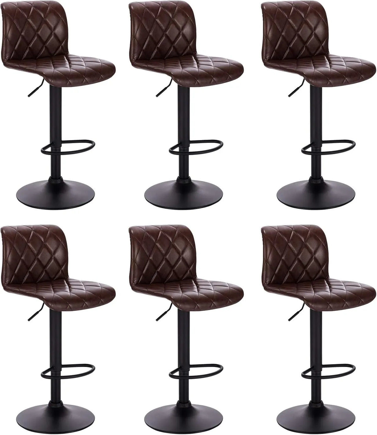 Sedia: LBAI55005-6, regolabile, marrone, altezza regolabile, rivestimento in pelle