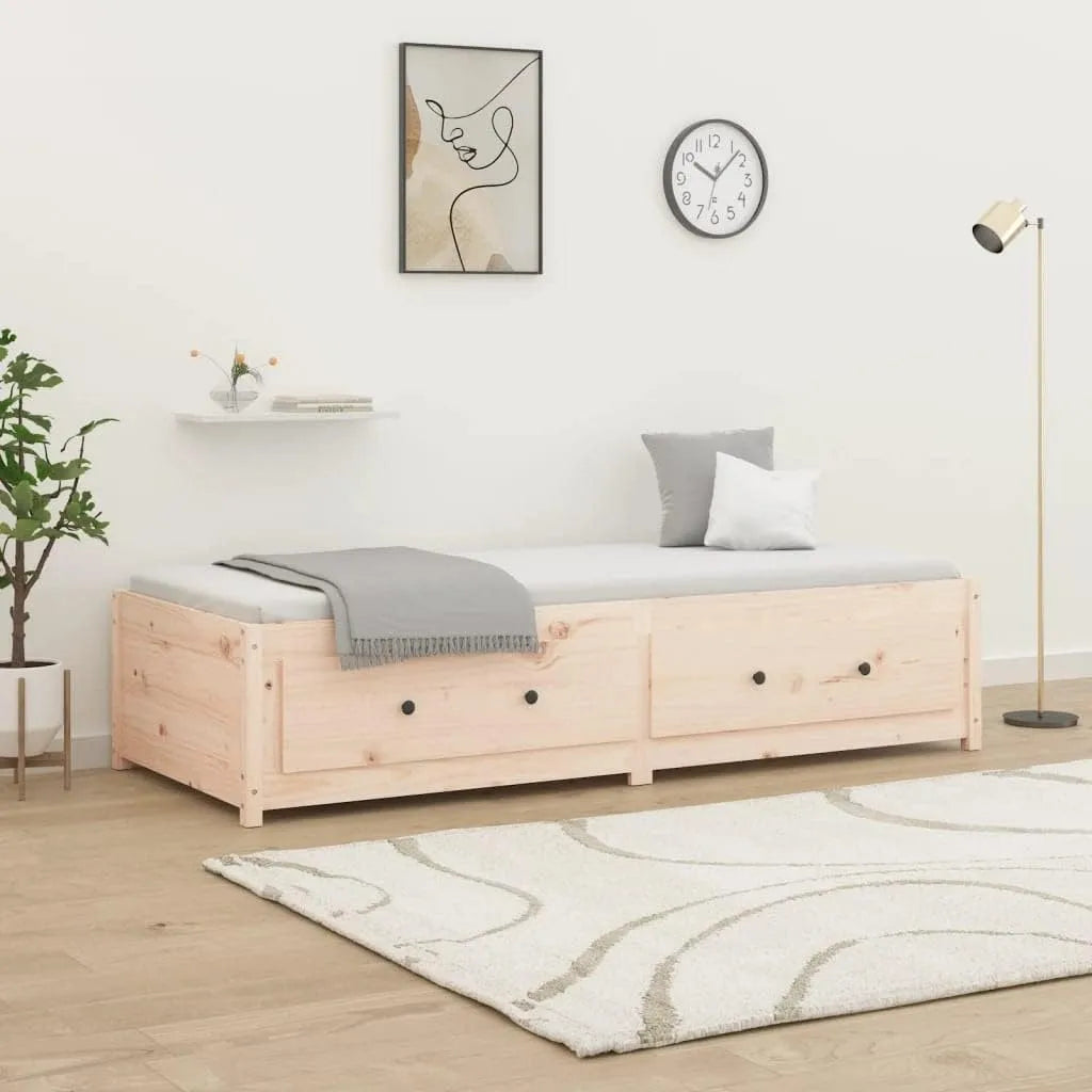 Divano — in legno, con contenitore, 75 × 190 cm, in legno massello