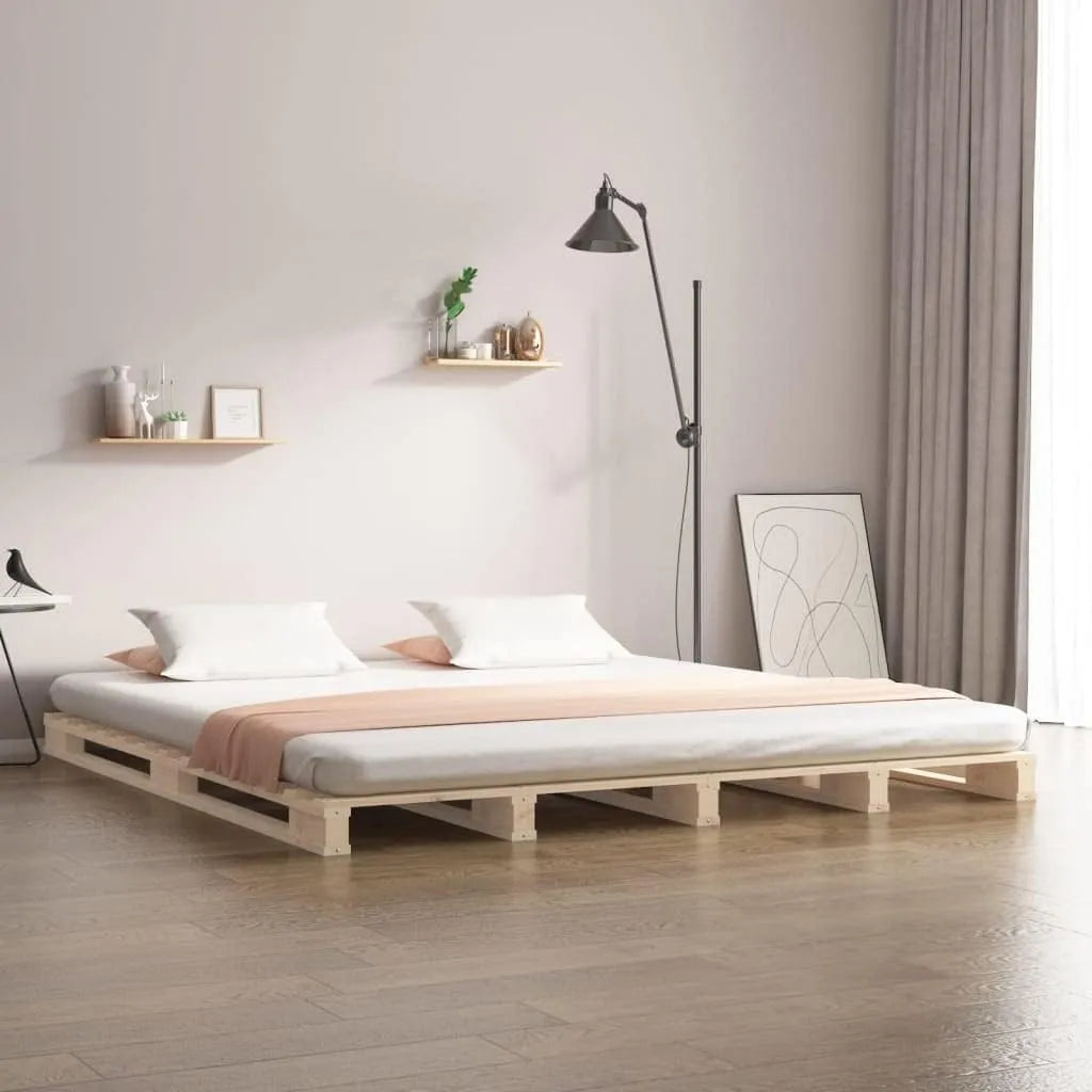 Struttura classica in legno di pino — 200 × 200 cm, in legno massello, rivestimento in tessuto