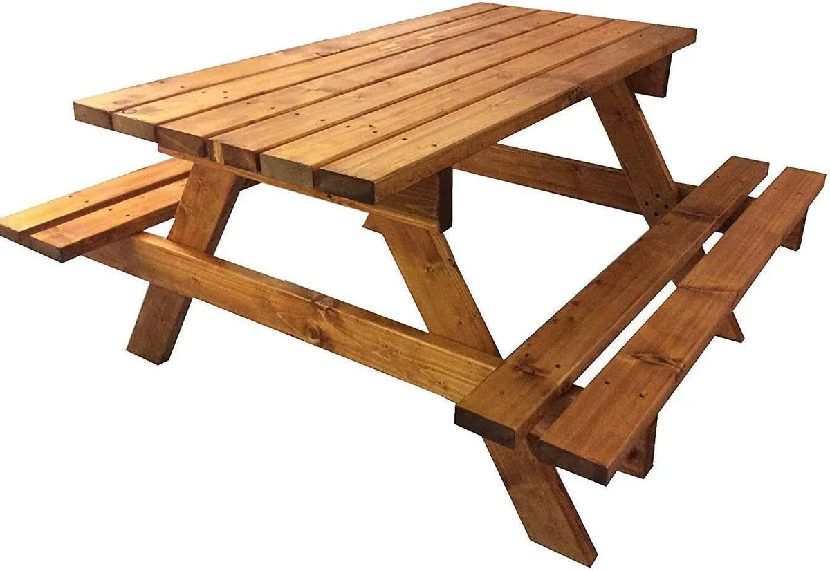 WOOD 2012 Tavolo picnic set birreria campeggio giardino legno massello — in legno, TOTAL WOOD 2012