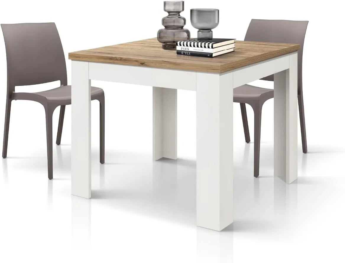 DESIGN Tavolo Allungabile Marta — id_1992, 90 × 90, bianco