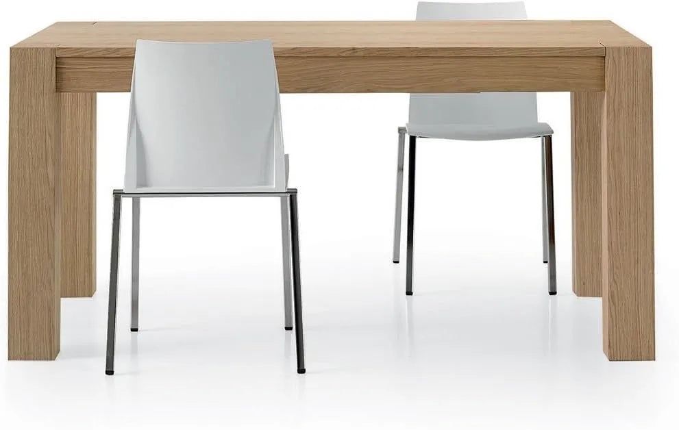 Tavolo Allungabile in Legno Rovere Naturale Spazzolato: 140 × 90