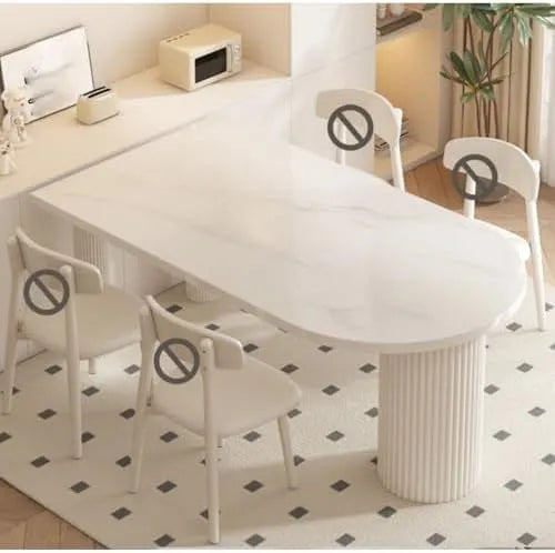 Tavolo da pranzo e tavolo per sala da pranzo: in acciaio, bianco
