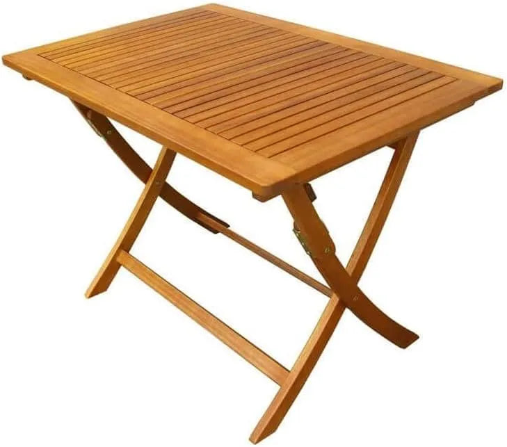 milani home Tavolo Rettangolare Pieghevole in Legno di Acacia 100: 100 × 70